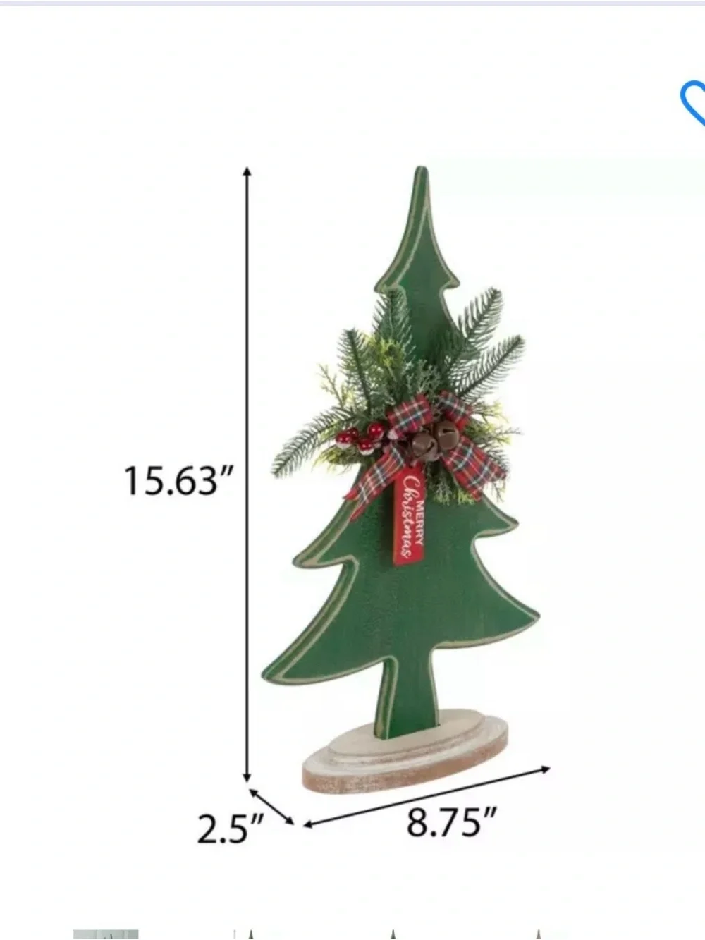 🆕- Set of 2 Festive Wooden Christmas Tree Set.